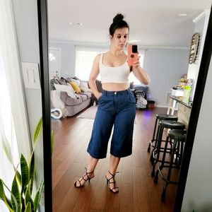 Zara Size 0 Denim Culottes